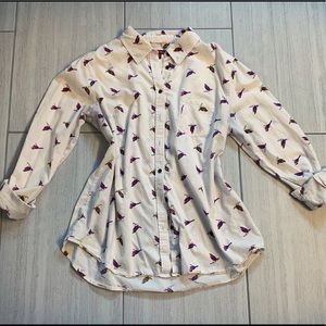 Bird Print Blouse